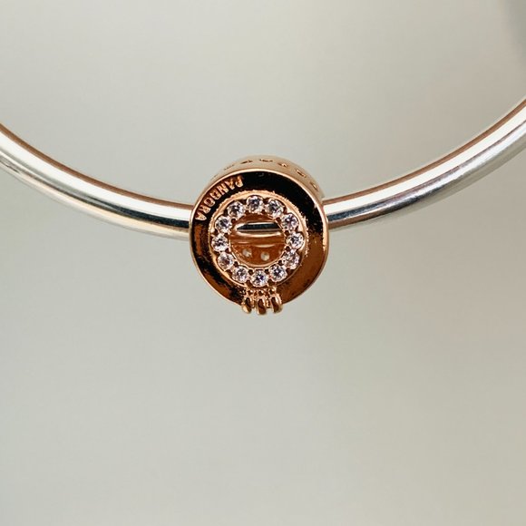 NEW Authentic Pandora Open Center Pave Crown O Charm / Pandora Bracelet - Picture 7 of 7